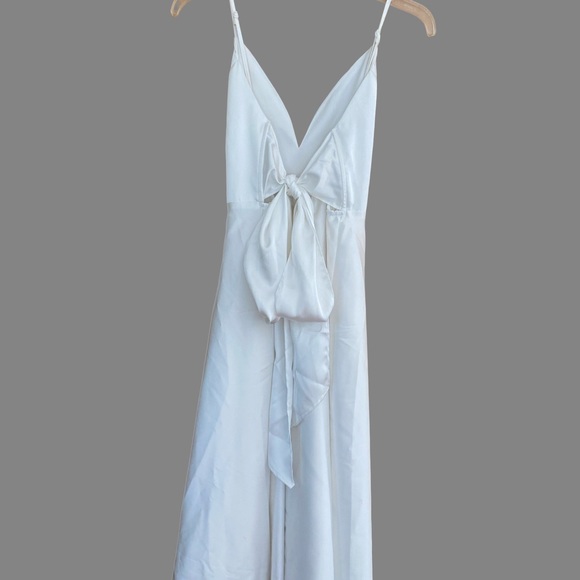 Lulu's Elegant White Midi Dress - Picture 11 of 14